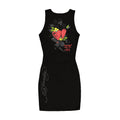 Gothic Heart Wings Cutout Ribbed Tank Dress - Back View